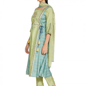 Women's Rayon Kurta, Trouser & Duppata